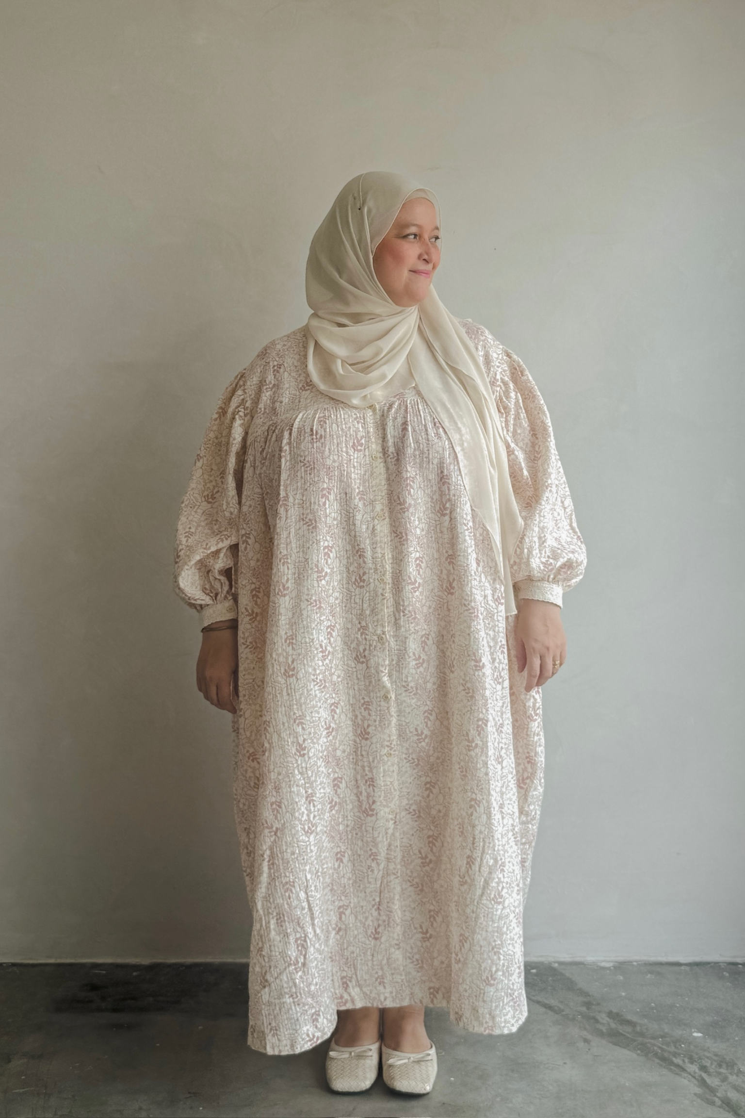 Amalfi Muslin Dress in Ink Bloom