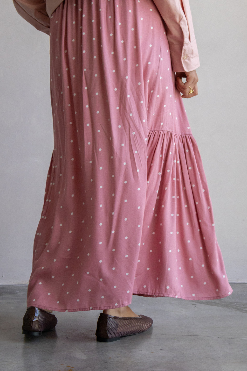 Weekender Dotty Skirt in Blushberry