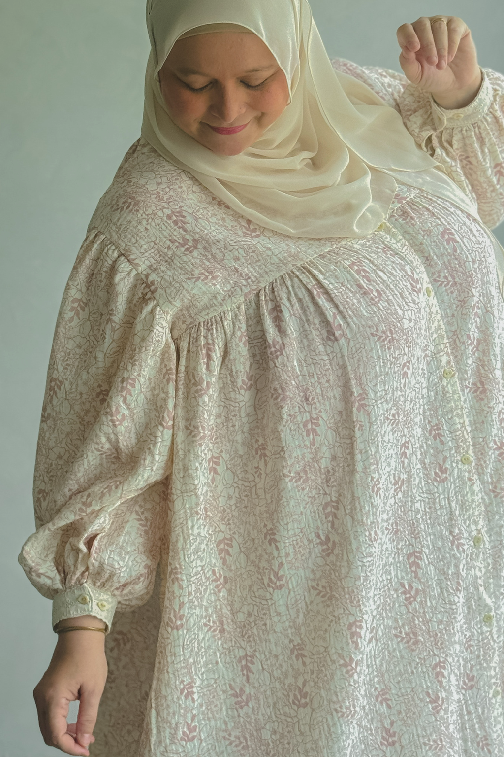 Amalfi Muslin Dress in Ink Bloom