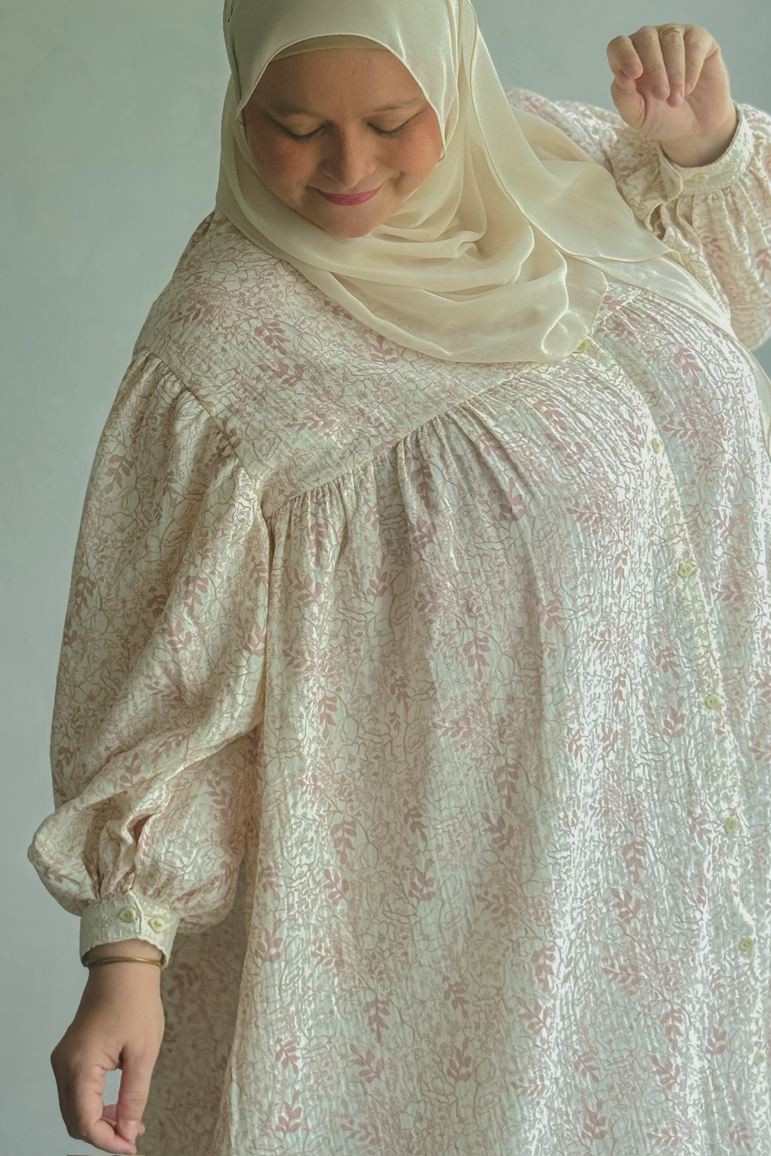 Amalfi Muslin Dress in Ink Bloom