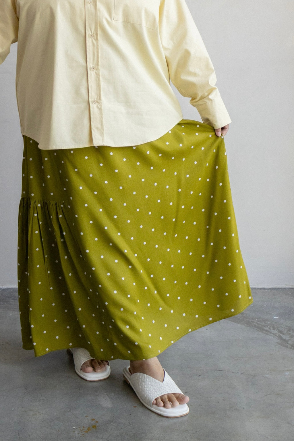 Weekender Dotty Skirt in Matcha