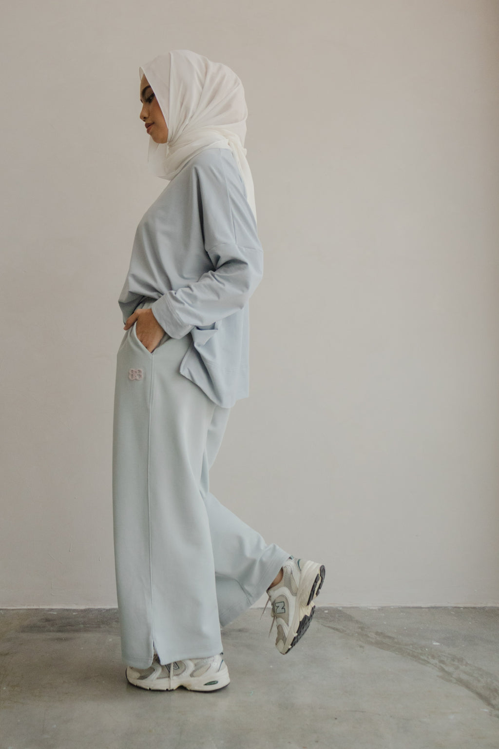 At Ease Pants in Sky Blue