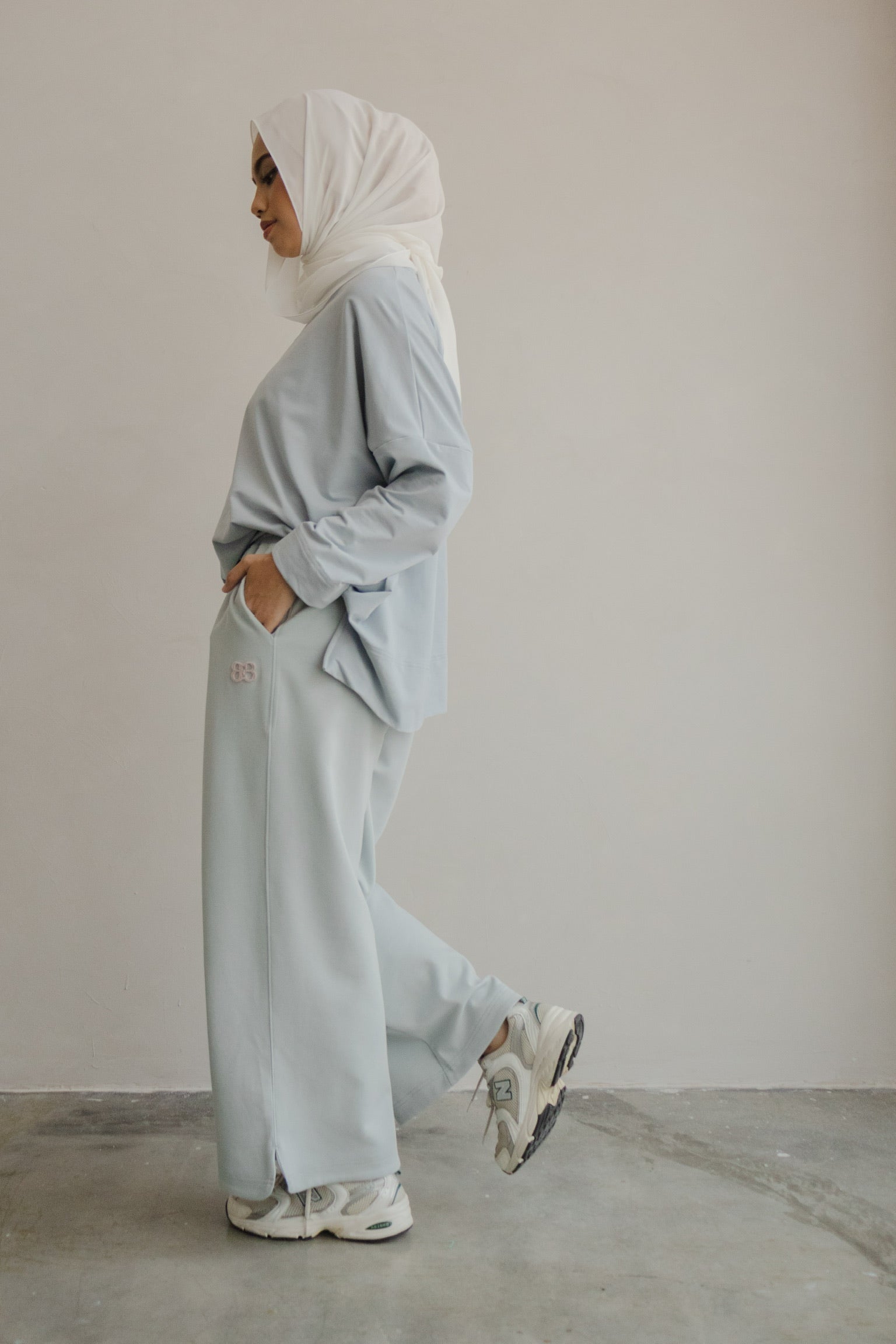 At Ease Pants in Sky Blue