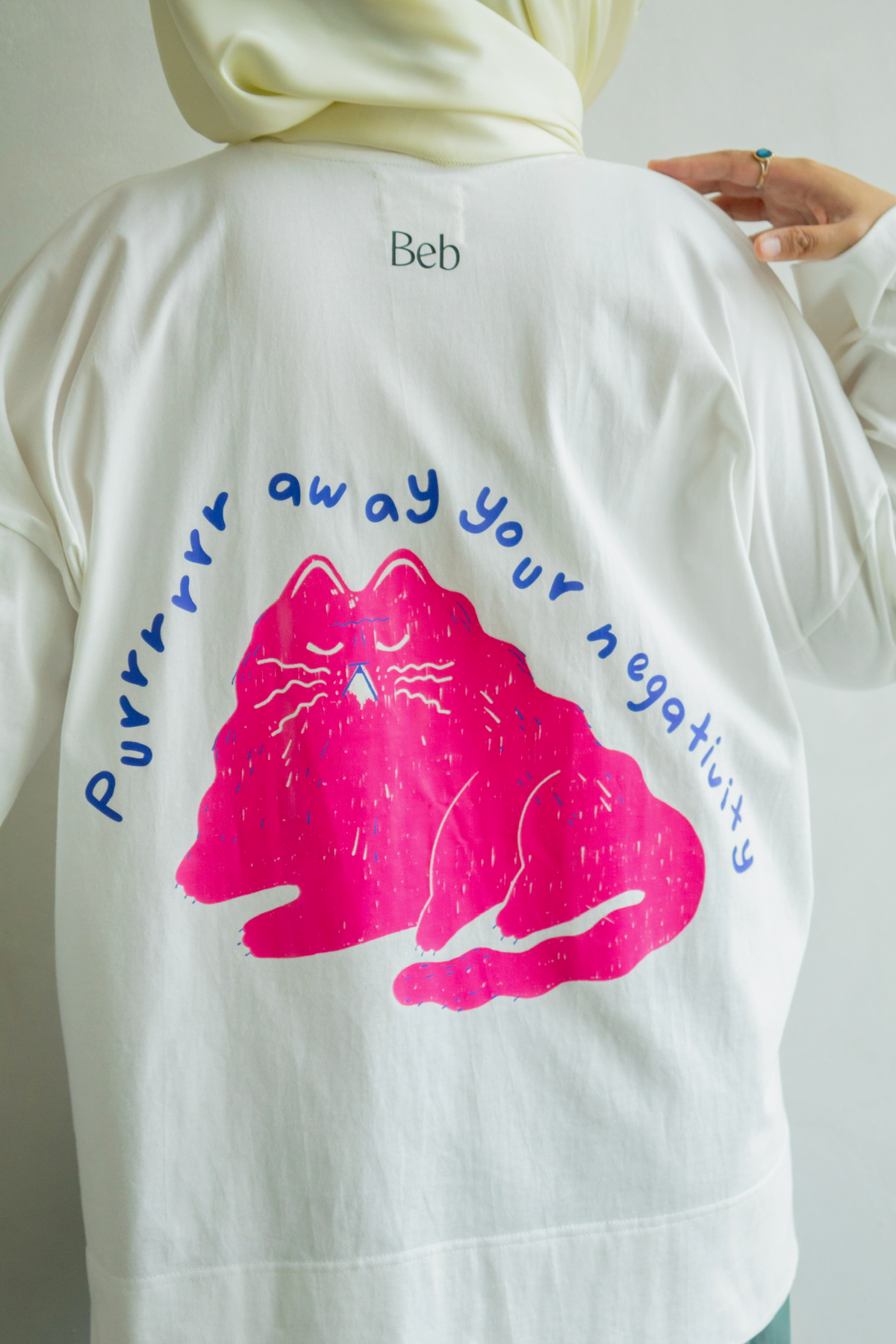 Kitty Beb Tee in White
