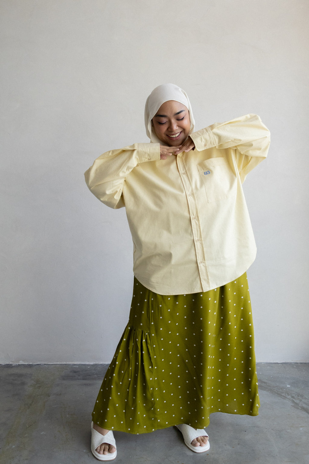 Weekender Dotty Skirt in Matcha