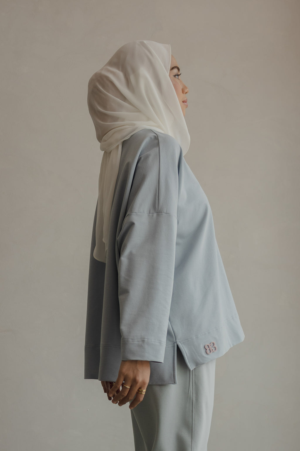 At Ease Tee in Sky Blue