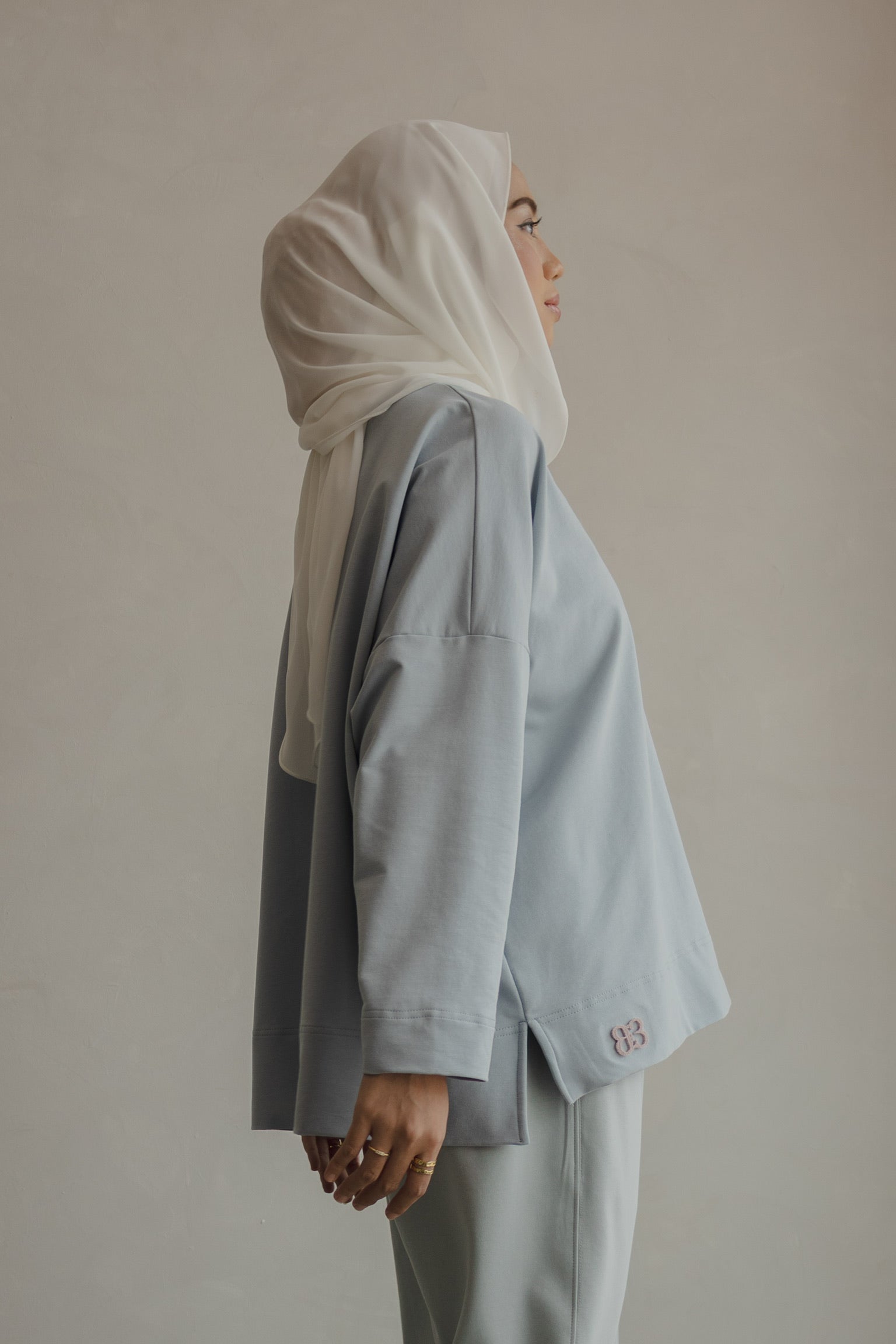 At Ease Tee in Sky Blue