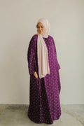 Polka Kaftan in Mulberry