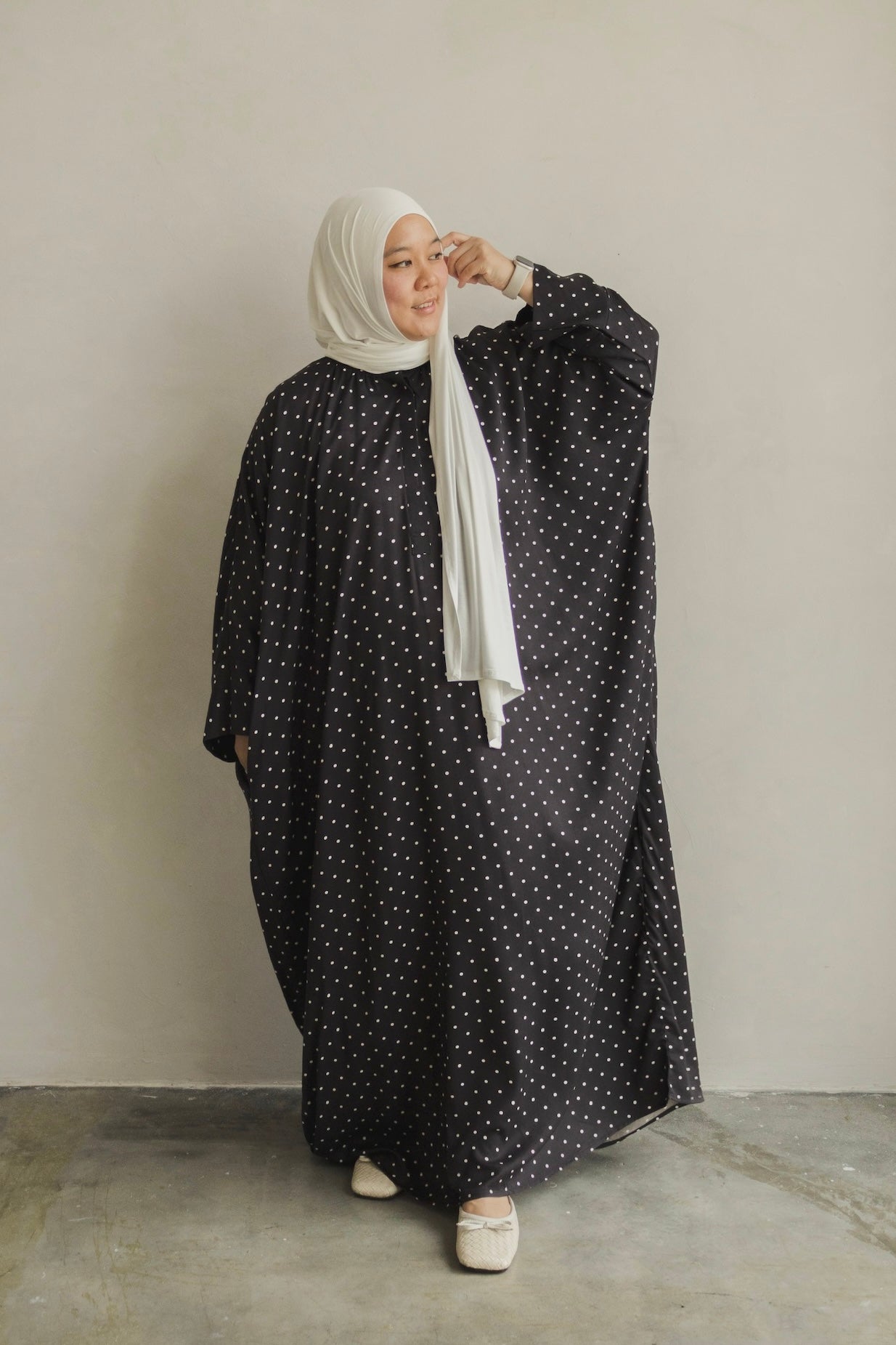 Polka Kaftan in After Midnight