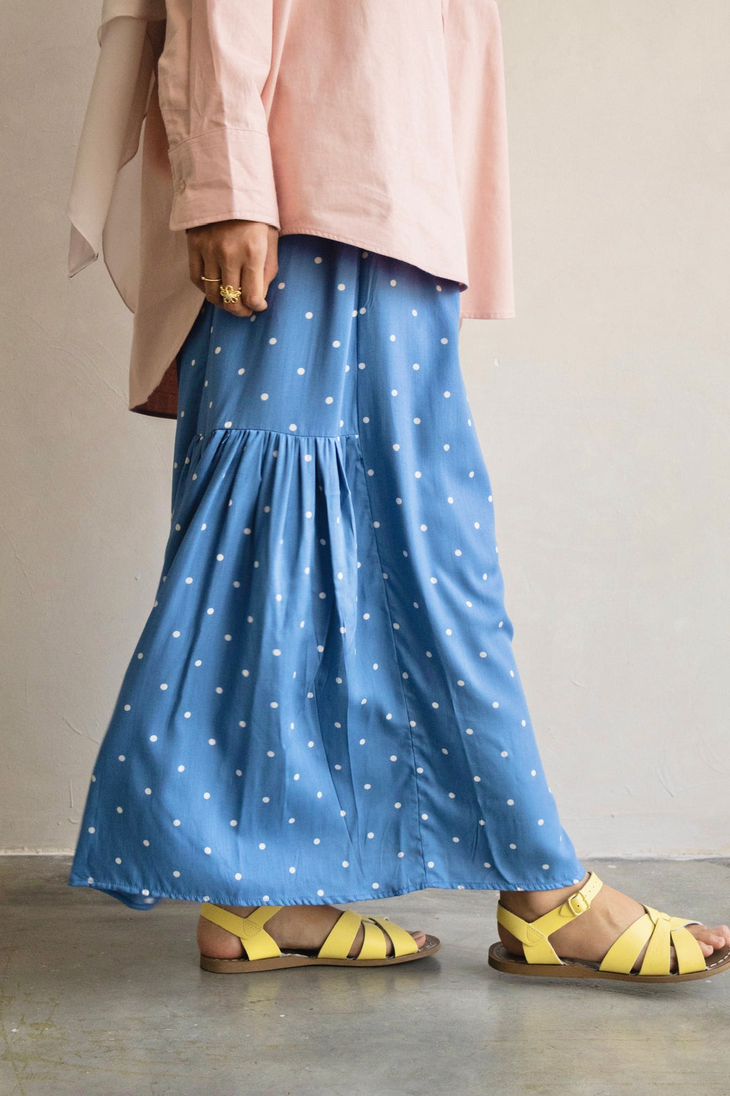 Weekender Dotty Skirt in Bluebell