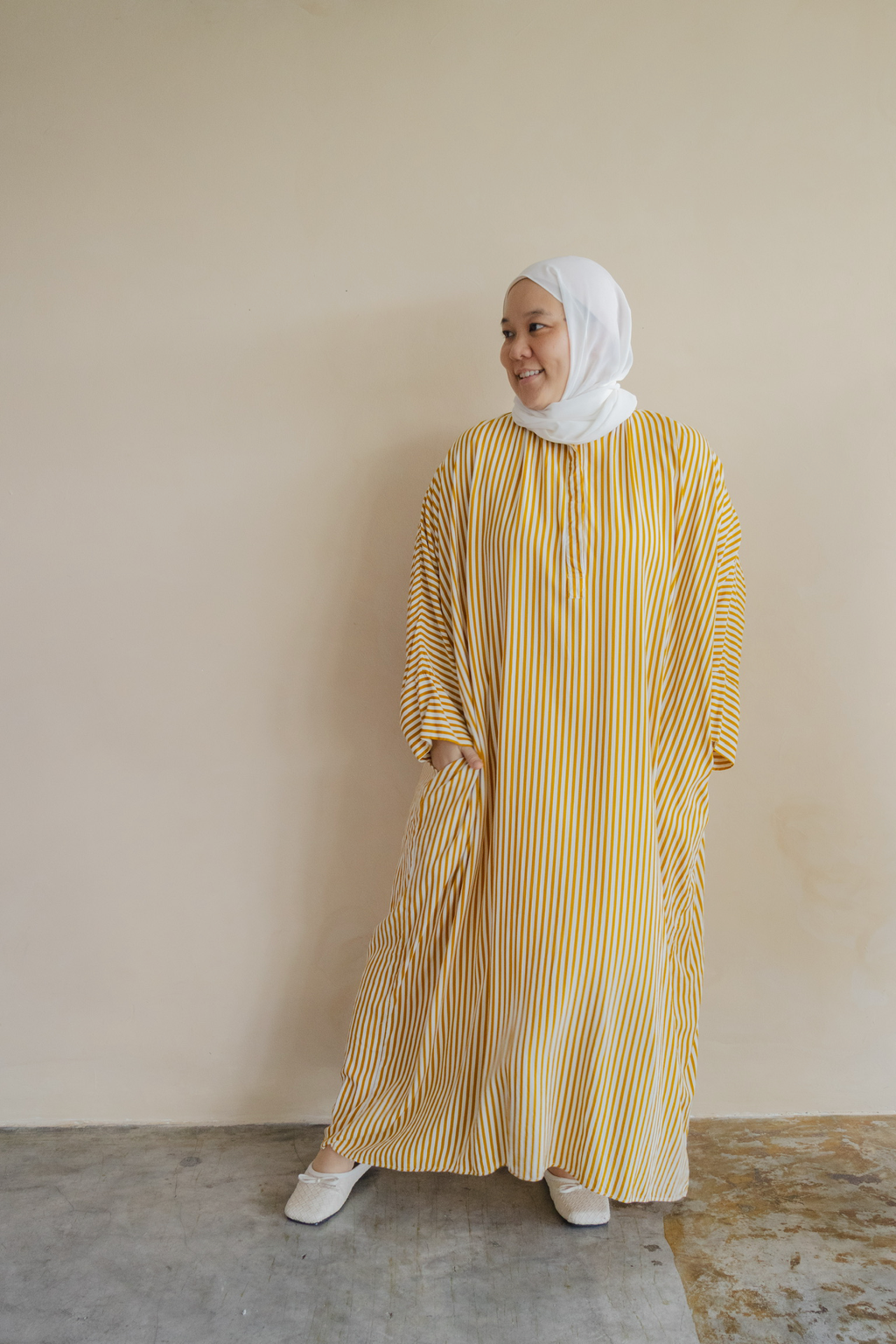 Amalfi Kaftan in Yellow Sunday