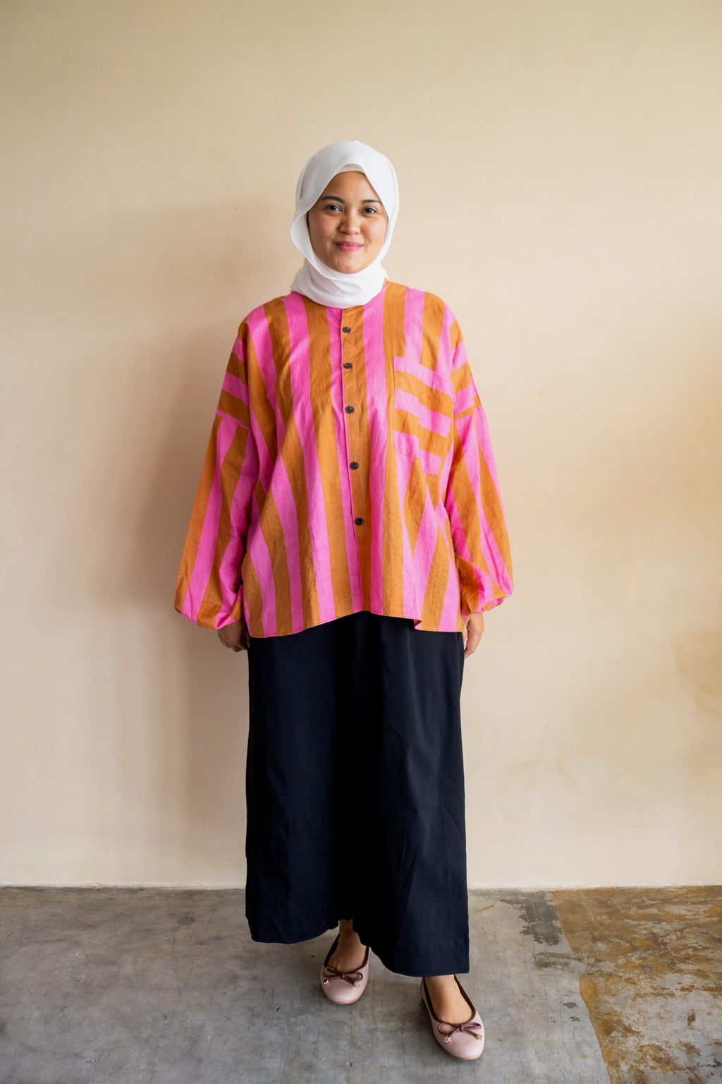 Amalfi Balloon Top in Berry Mocha