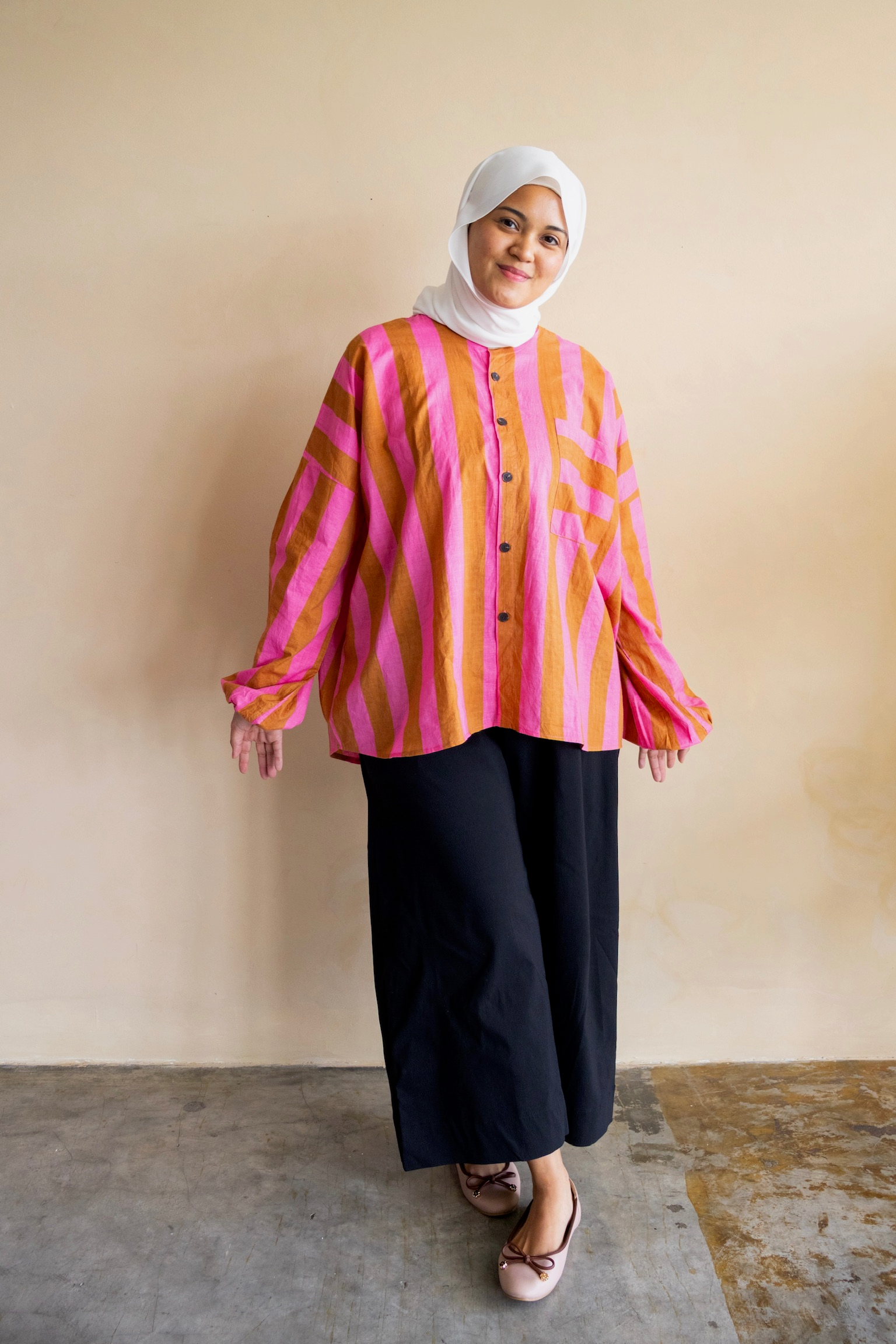 Amalfi Balloon Top in Berry Mocha