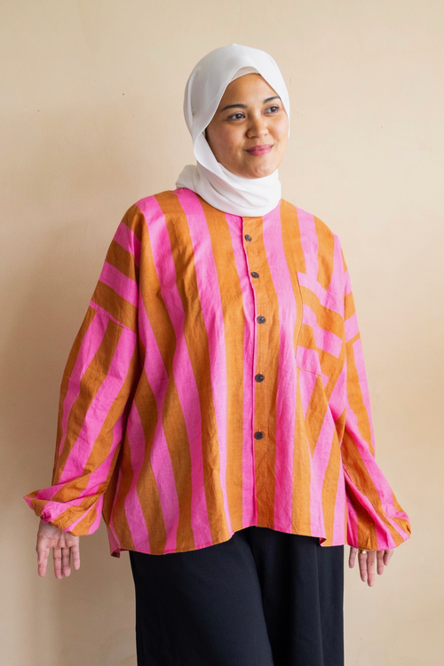 Amalfi Balloon Top in Berry Mocha