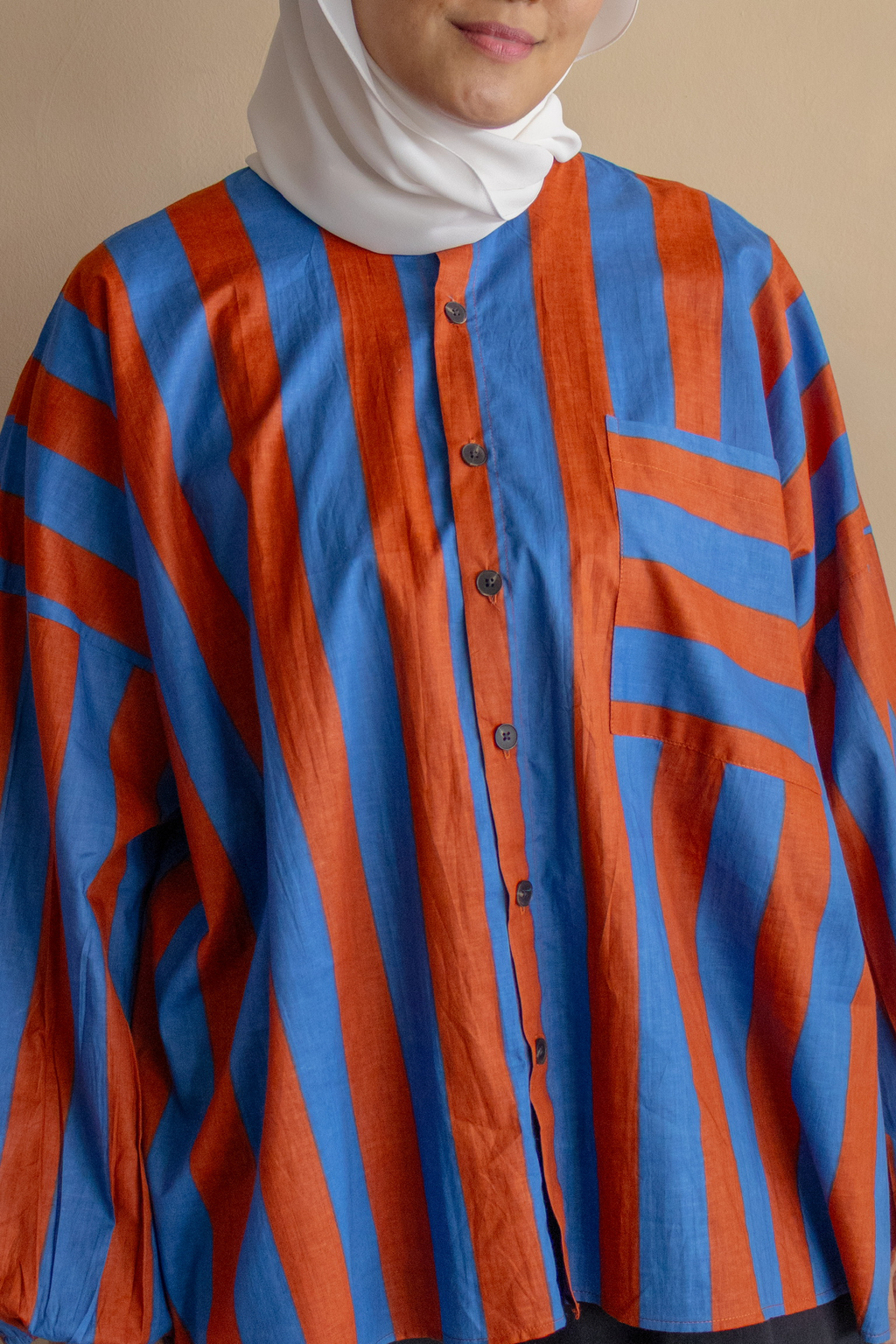 Amalfi Balloon Top in Coco Blue