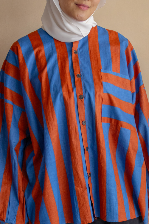 Amalfi Balloon Top in Coco Blue