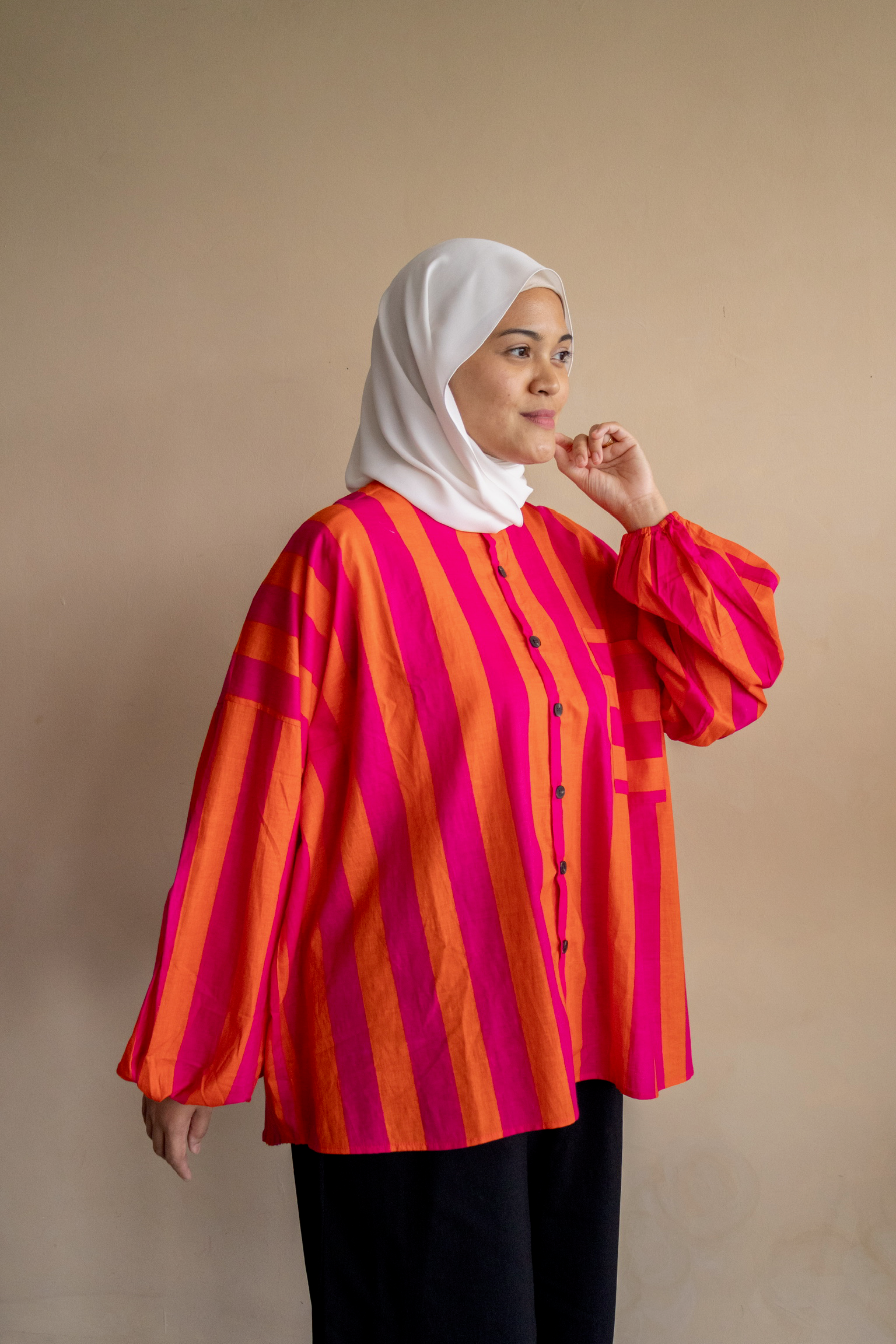 Amalfi Balloon Top in Cherry Tart
