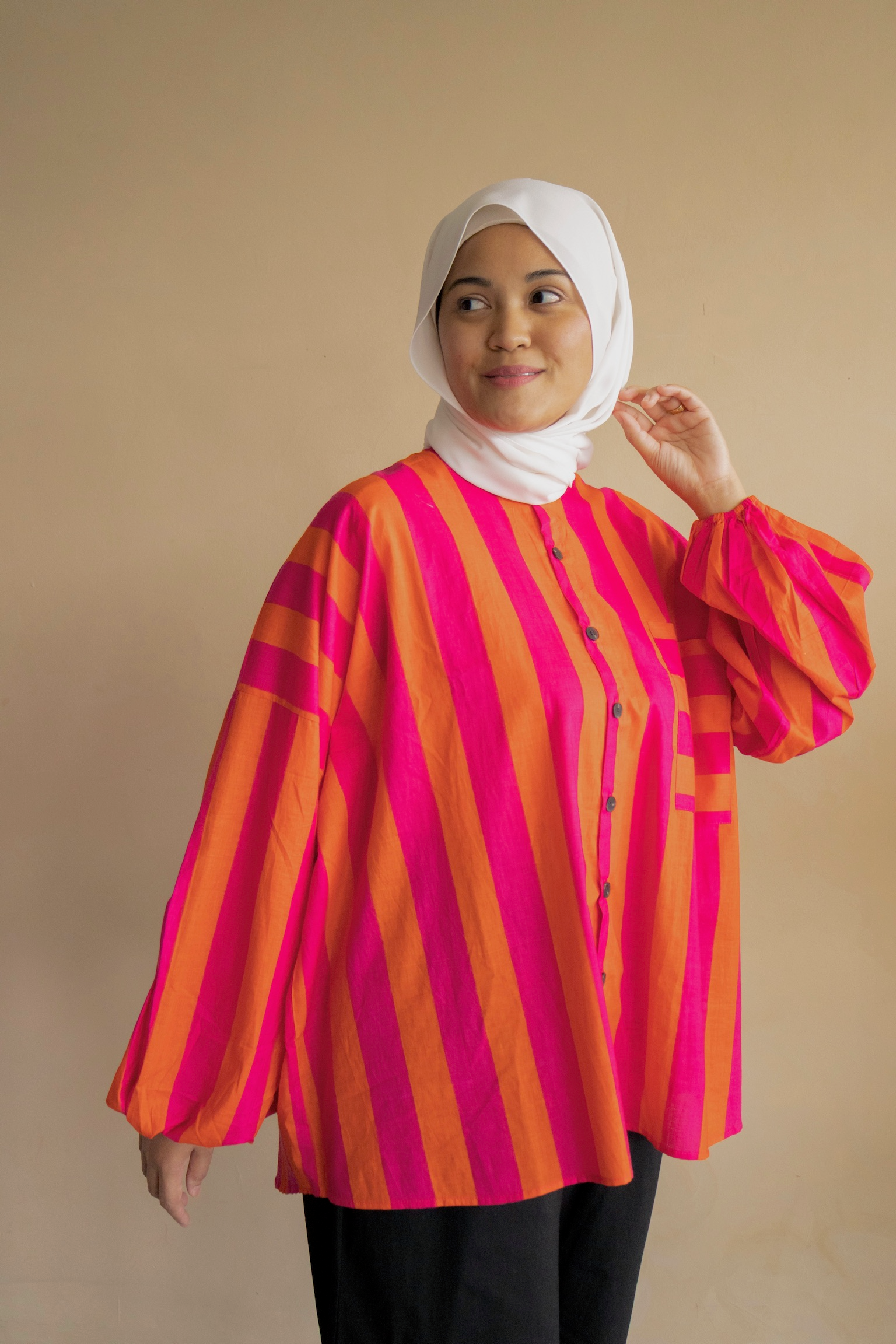 Amalfi Balloon Top in Cherry Tart