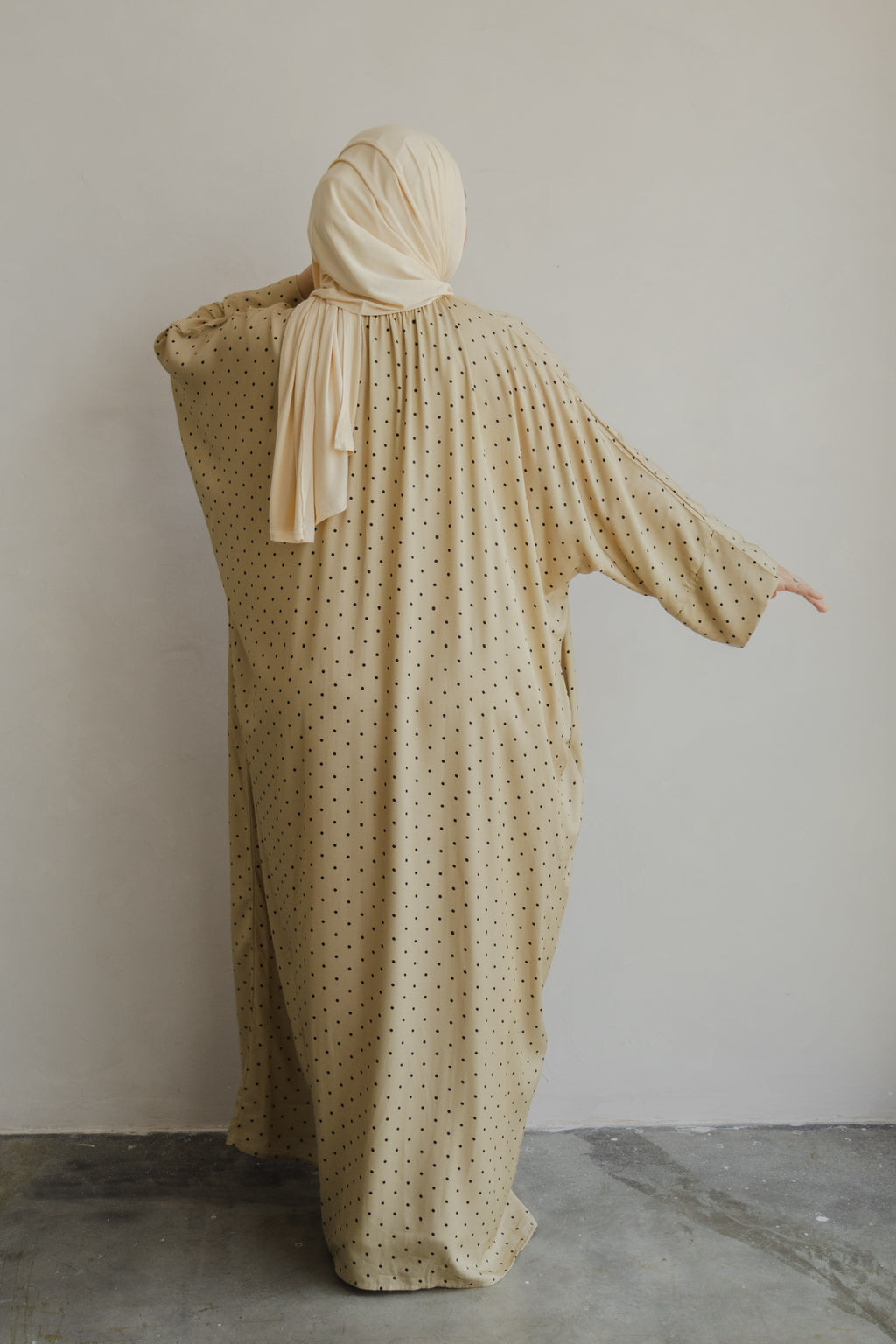 Polka Kaftan in Biscuits
