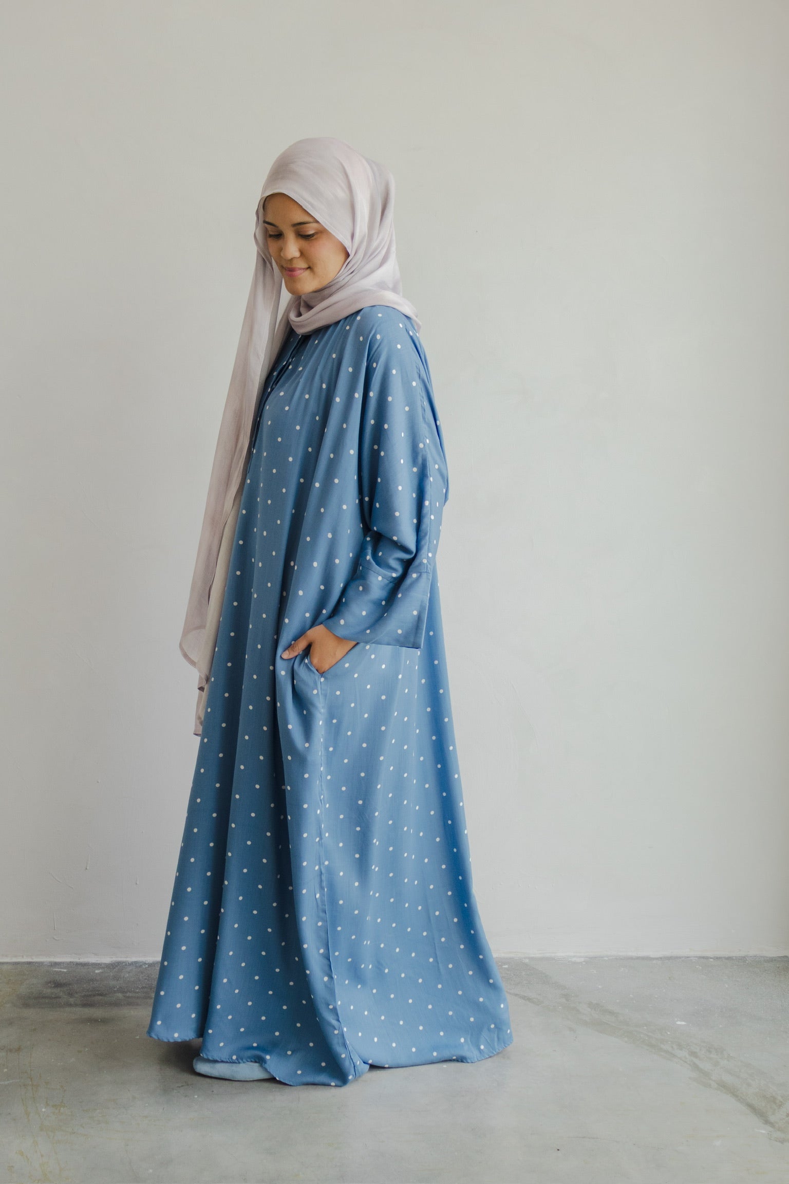 Polka Kaftan in Monday Blues