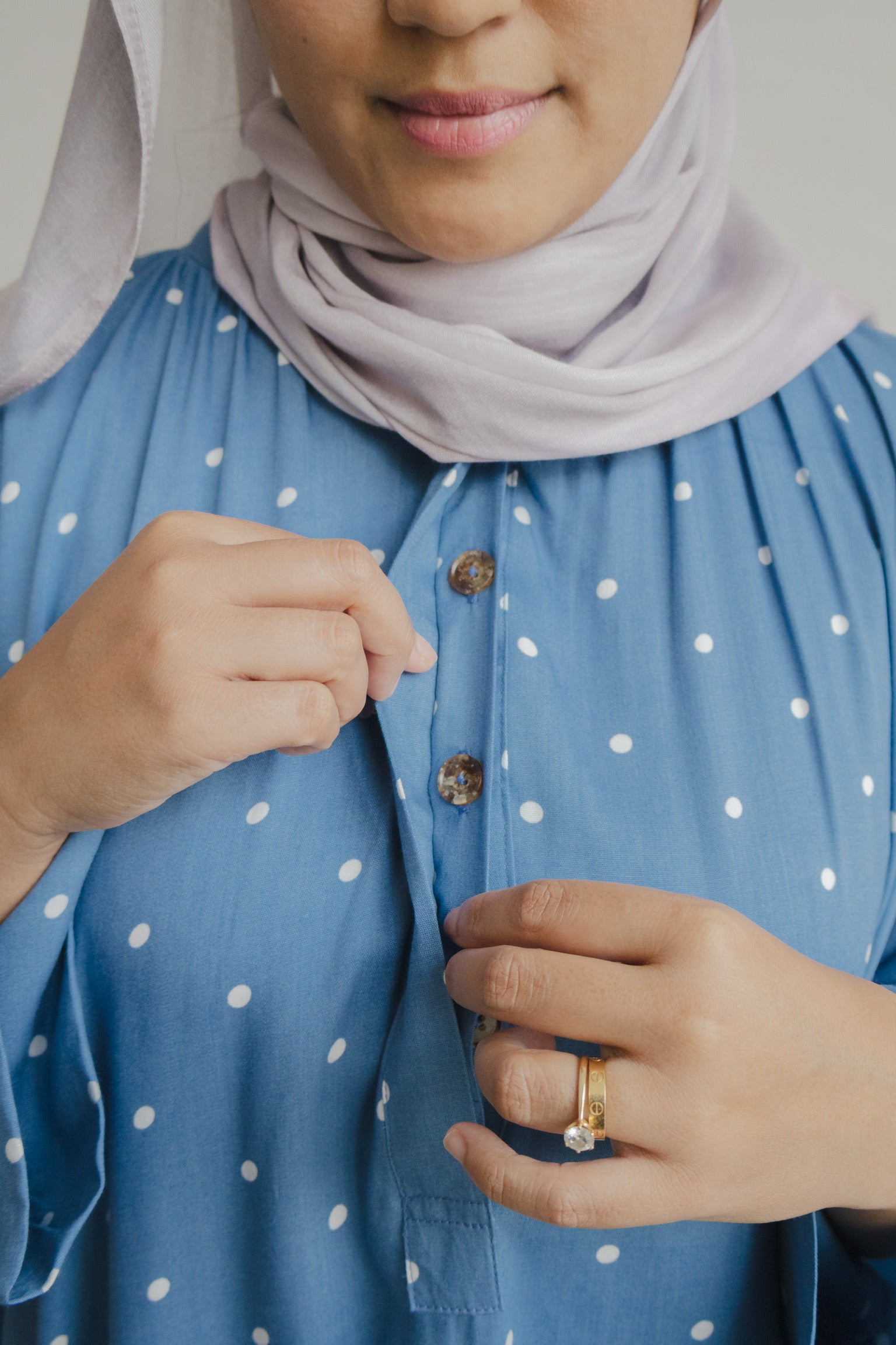 Polka Kaftan in Monday Blues