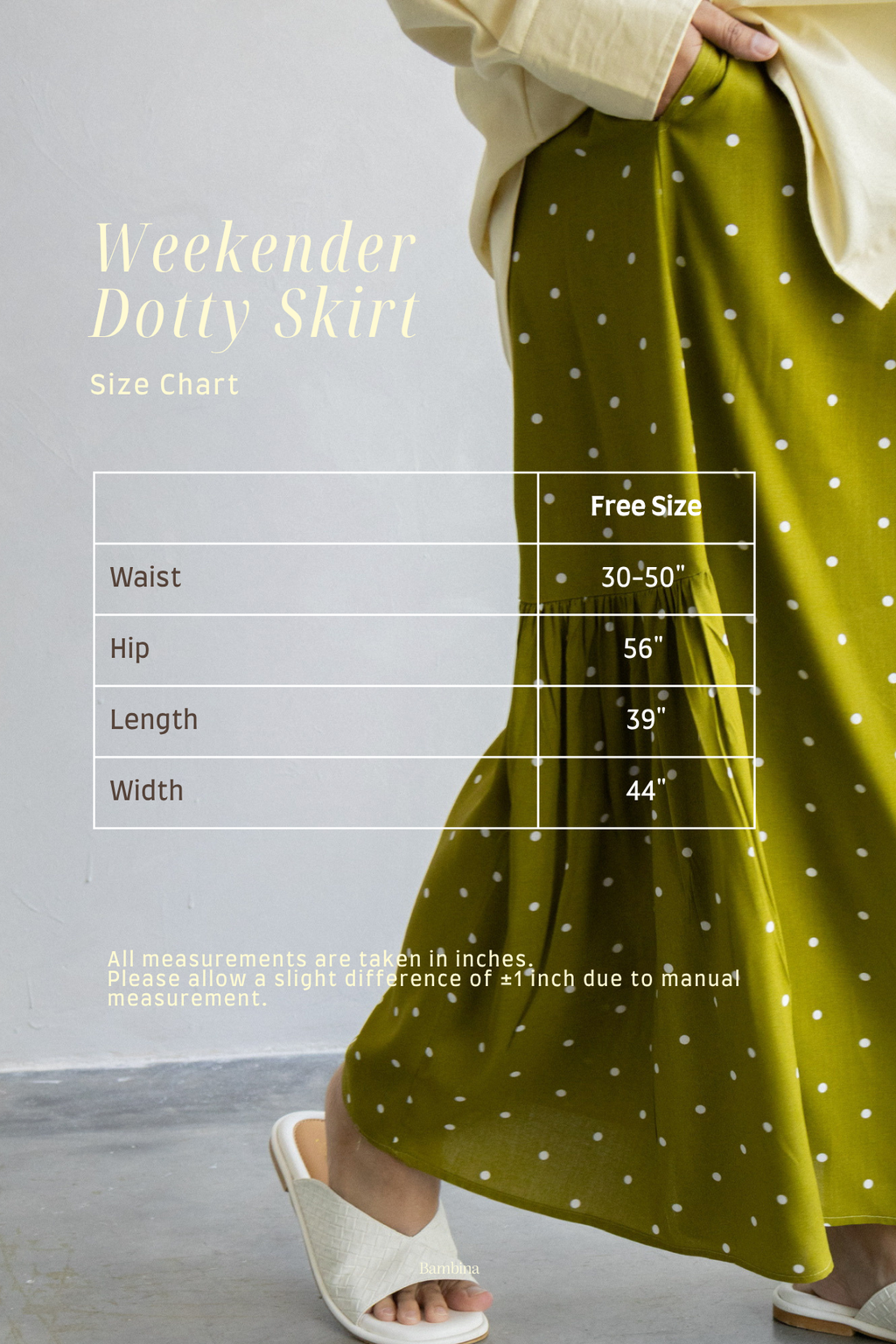 Weekender Dotty Skirt in Matcha
