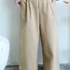 Bon-Bon Wide-Leg Trousers in Brown - Image 3