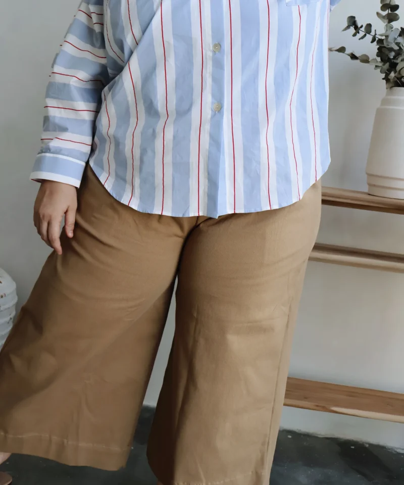 Bon-Bon Wide-Leg Trousers in Brown