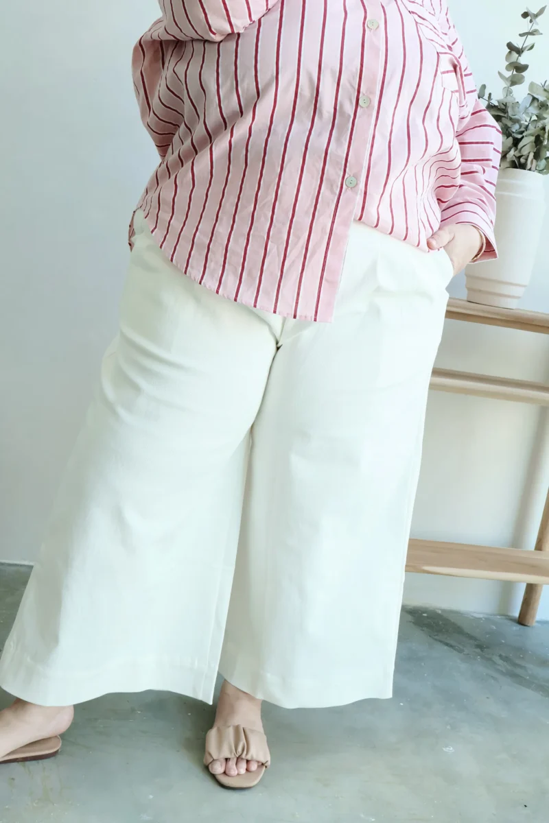 Bon-Bon Wide-Leg Trousers White