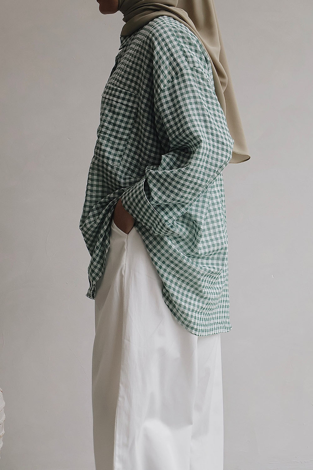 Green Gingham Shirt - Image 2