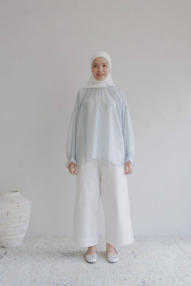 Tensel Blouse in Soft blue