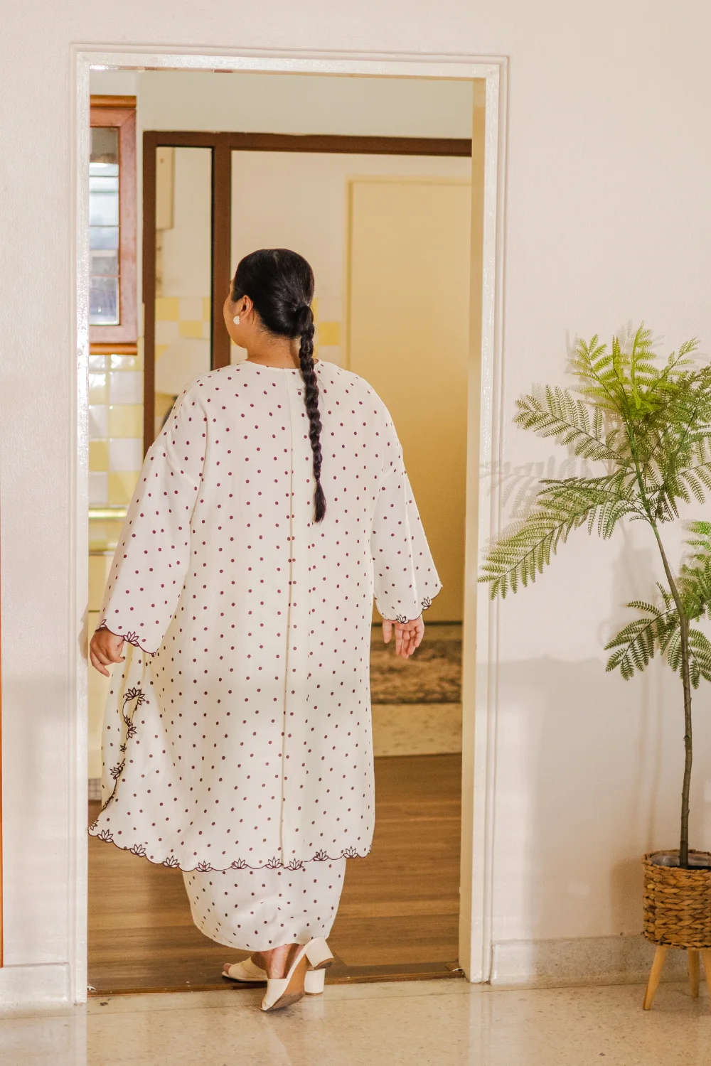 Kalthum Awal Kurung in Off-White - Image 8