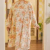 Kalthum Kuntum Kurung in Peach