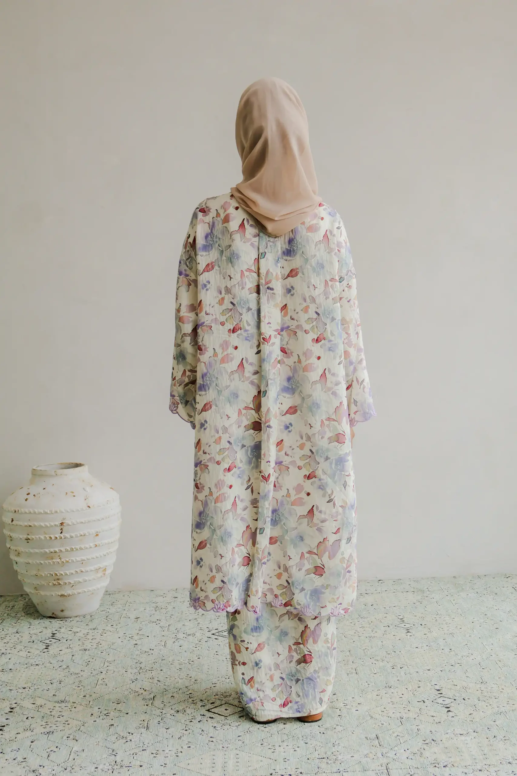 Kalthum Kuntum Kurung in Lilac - Image 6