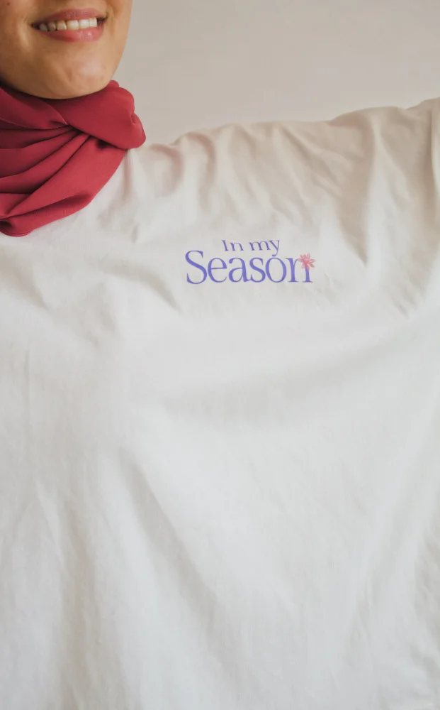 Alternative view of Woman In Her Season Tee in White (Crossword)