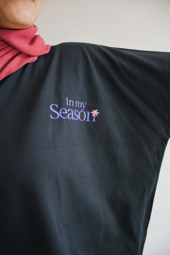 Alternative view of Woman In Her Season Tee in Black (Crossword)