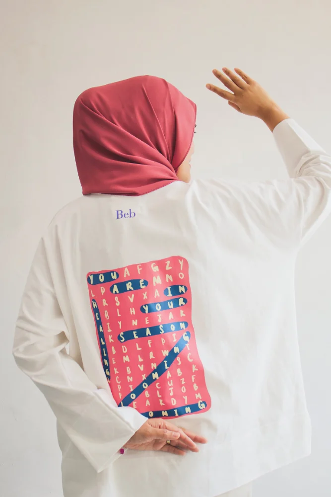 Woman In Her Season Tee in White (Crossword)