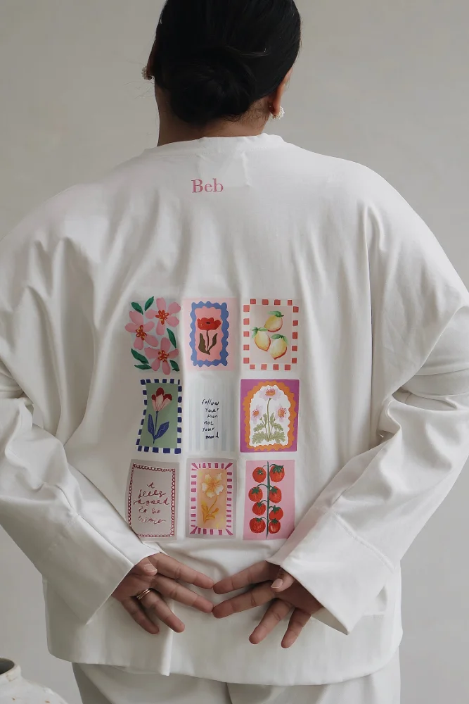 Like a Gentle Day Tee in White (Stamp)