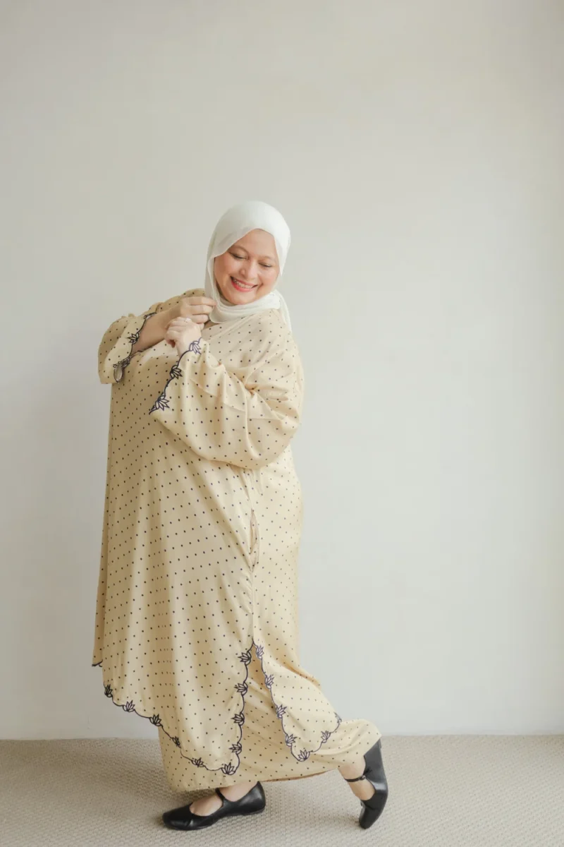 Alternative view of Kalthum Polka Rayon Khaki