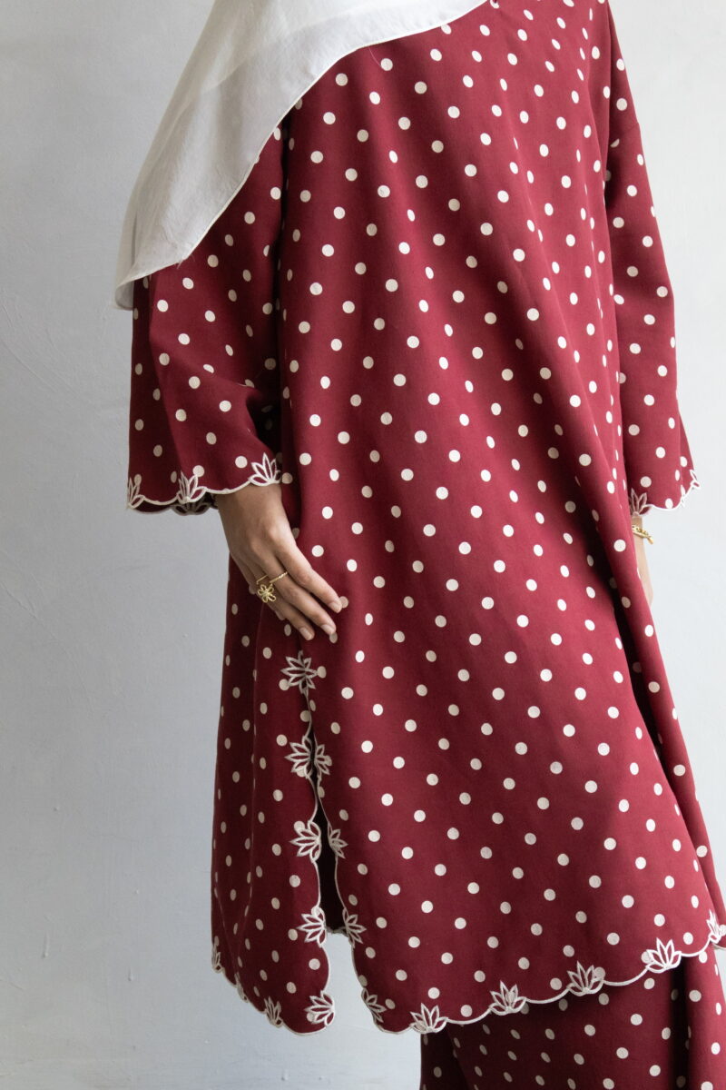 Alternative view of Kalthum Merona Kurung in Ruby