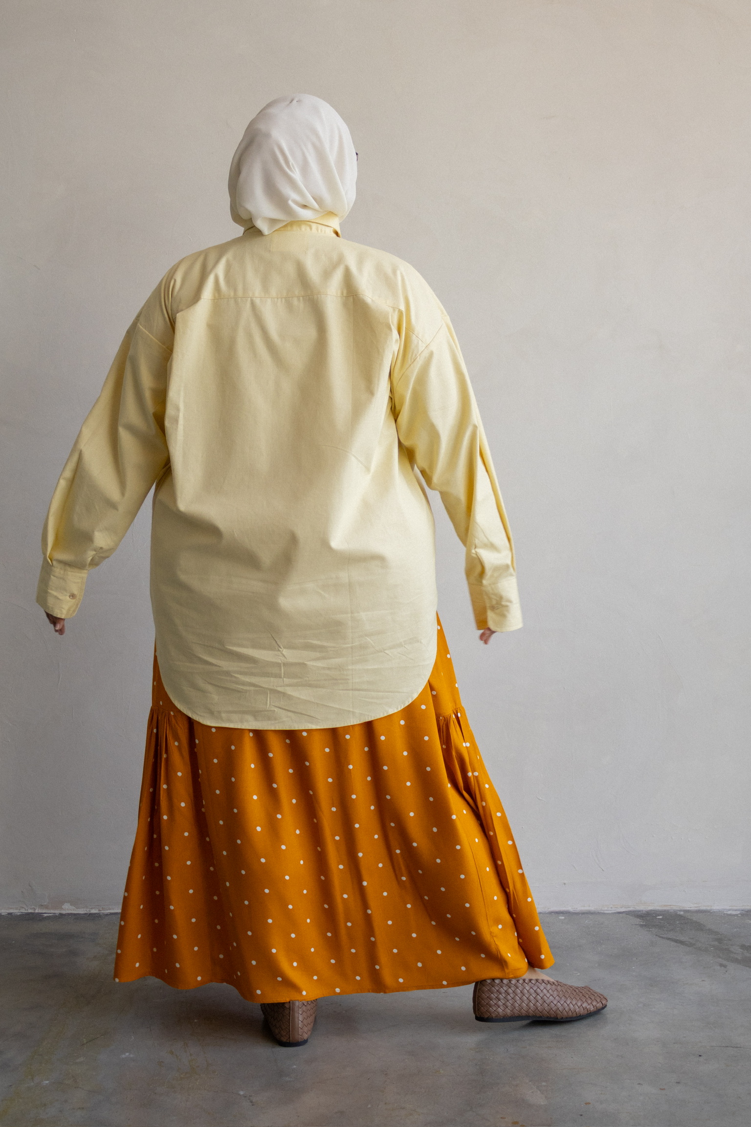 Weekender Dotty Skirt in Mustard - Image 2