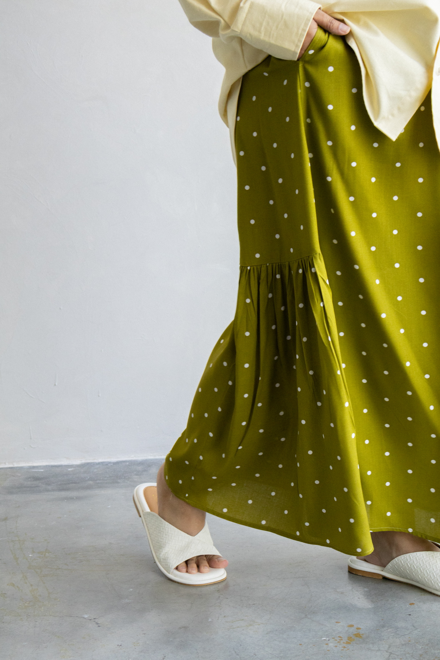 Weekender Dotty Skirt in Matcha - Image 2