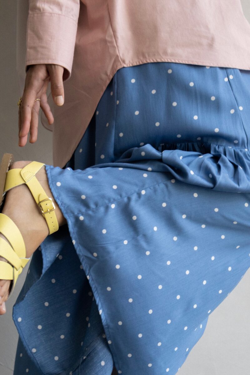Alternative view of Weekender Dotty Skirt in Bluebell