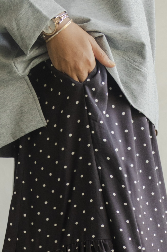 Alternative view of Weekender Dotty Skirt in Espresso