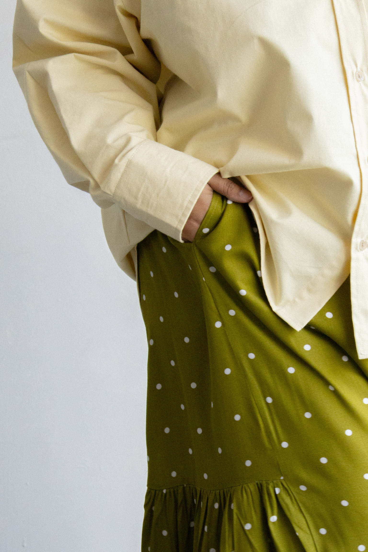 Weekender Dotty Skirt in Matcha - Image 3
