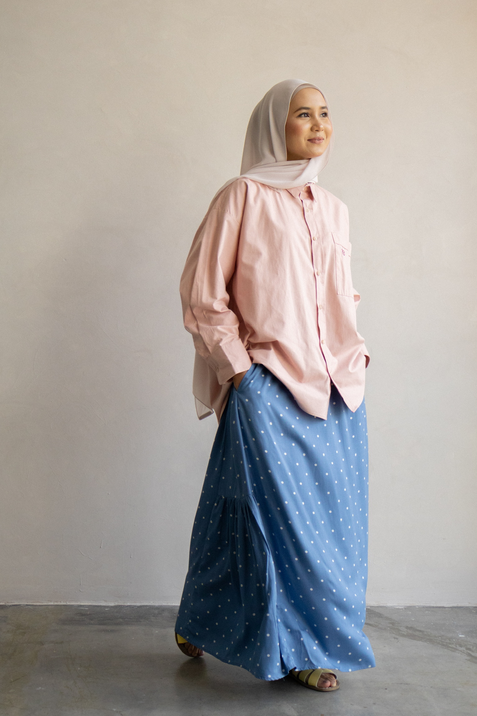 Weekender Dotty Skirt in Bluebell - Image 5