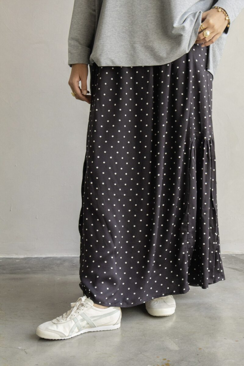 Weekender Dotty Skirt in Espresso
