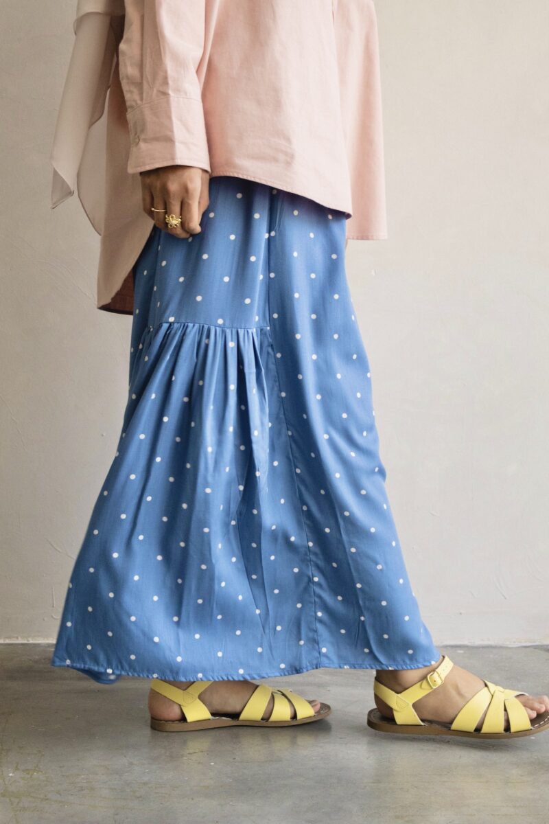Weekender Dotty Skirt in Bluebell